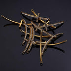 PH PandaHall 12pcs Cross Connector Golden Metal Rhinestone Charms Curved Sideways Connector Bar Link for Easter Eid Mubarak Ramadan Decoration Necklace Earring Bracelet Jewelry Making
