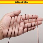2 mm 330 Feet Satin Nylon Cord String for Jewelry Making Bracelet Necklaces Beading Thread Rattail Macrame Kumihimo Chinese Knot Craft - size: Brown