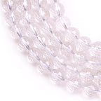 JOE FOREMAN 8mm White Clear Quartz Semi Precious Gemstone AAA Grade Faceted Loose Beads for Jewelry Making DIY Handmade Craft Supplies 15" - color: 8mm/faceted white clear quartz