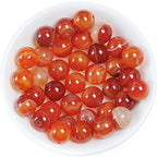 92Pcs Natural Crystal Beads Stone 4mm Red Stripe Onyx Agates Gemstone Round Loose Energy Healing Beads for Bracelet Necklace Earrings Jewelry Making - color: Red, size: 4MM