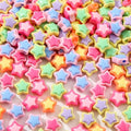 150pcs Acrylic Beads Colorful Rainbow Star Beads for Jewelry Making Handmade DIY Bracelet, Charms Keychain Craft Supplies - color: rainbow star