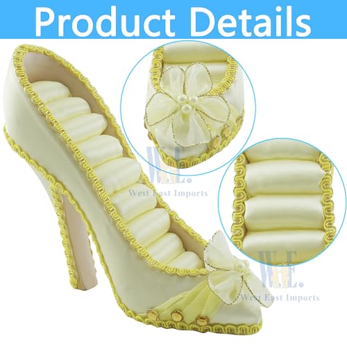 2 PCS Set Jewlery Display Shoe Ring Holder - Mannequin Necklace Display Bracelet Orgaziner (Yell) - color: Yell