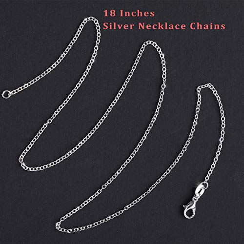 50 Pack Silver Plated Necklace Chains Bulk, Cable Chain Pack for Jewellery Making - color: Gold, size: 18 Inch