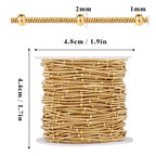 33 Feet Gold Snake Chains Roll, 1mm 18K Gold PVD Plated 304 Stainless Steel Round Satellite Snake Chain Bulk Spool for Jewelry Making DIY Craft - color: Small Beads Gold Satellite Snake Chains