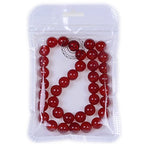 Smooth Round Shape Natural Gemstone Loose Beads for 1 Strand per Bag Approxi 15.5 inch 48-50pcsJewelry Making (12mm, Red Carnelian) - color: Red Carnelian, size: 12mm