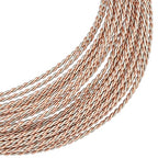 BENECREAT 19.7Ft Round Twist Jewelry Wire, 20 Gauge Tarnish Resistant Brass Craft Wire for Necklace Bracelet Making and Handmade Project, Rose Gold & Platinum - color: Rose Gold