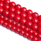160PCS 4MM Red Glass Round Spacer Loose Beads for Jewelry Making DIY Bracelet Necklace - color: Red Glass Beads, size: 4mm (2 strands)