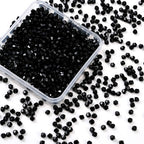 1000pcs 4 mm Bicone Crystal Beads Faceted Crystal Glass Beads Bulk for Jewelry Making DIY Necklace Bracelet Earring (Jet Black) - color: Jet Black