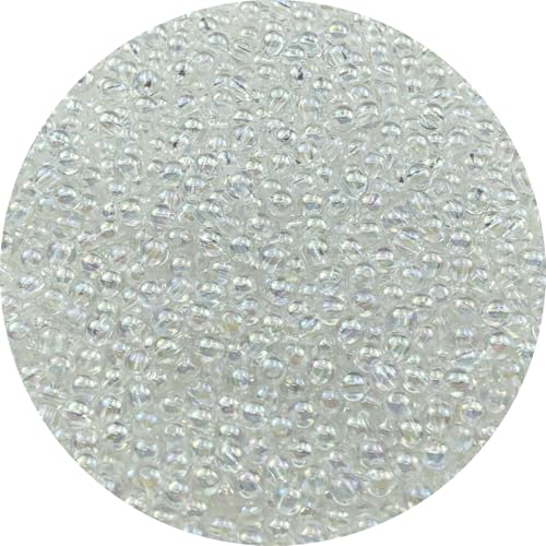 1000pcs 6mm Acrylic Round Beads AB Colors Acrylic Beads Round Spacer Beads with Hole for DIY Bracelet Necklace Jewelry Making Supplies Handmade Craft(Transparent AB) - color: Transparent AB, size: 6mm