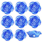 100pcs Rose Flower Spacer Beads ABS Plastic Roseflower Shape Bead Cute Roses Craft Beads Accessories Embellishments for DIY Bracelet Necklace Jewelry Making Supplies, Royal Blue - color: Blue