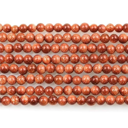 MJDCB 320pcs Small Stone Beads 2mm Golden Sandstone Round Smooth Loose Gemstone Bead for Jewelry Making Bracelets Earrings Necklaces Accessories - color: Golden Sandstone