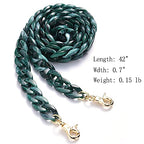 Aumey Clear White Black Brown Acrylic Chain Clutch Purse Strap Handles Bag Handbag Purse Replacement Chains 40 Inches - color: green