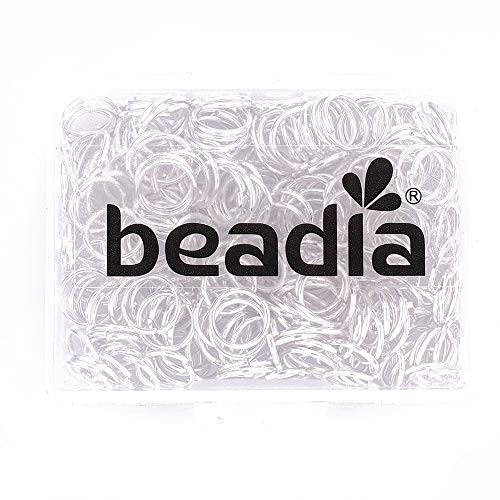 BEADIA Open Jump Rings Sliver 0.8x8mm 300pcs for DIY Jewelry Making Supplies - color: Silver, size: 0.8*8mm