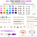 Gionlion 6000 Clay Beads Bracelet Making Kit, 24 Colors Flat Preppy Beads for Friendship Bracelets, Polymer Clay Bead with Charms for Jewelry Making, Crafts Gifts for Girls Ages 6-12 - style: Classic