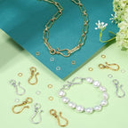 PH PandaHall 50 Sets S Hook Jewelry Clasp 2 Colors Tibetan Style Toggle Clasps Alloy Jewelry Clasp Connector Clousre for DIY Jewelry Making Necklace Bracelet, 38mm Long, Antique Silver/Antique Gold