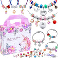 COO&KOO Charm Bracelet Making Kit, A Unicorn Girls Toy that Inspires Creativity and Imagination, Crafts for Girls Ages 8-12 with Jewelry Making Kit Perfect Gifts for 6 7 8 9 10 Girl Self-Expression!