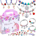 COO&KOO Charm Bracelet Making Kit, A Unicorn Girls Toy that Inspires Creativity and Imagination, Crafts for Girls Ages 8-12 with Jewelry Making Kit Perfect Gifts for 6 7 8 9 10 Girl Self-Expression!