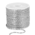 33 Feet Stainless Steel Sparkle Chains Roll, 2.5mm Width 304 Stainless Steel Dainty Twisted Singapore Chain Bulk Spool for Jewelry Making DIY Craft - color: 2.5MM Stainless Steel Sparkle Chains