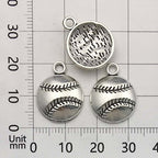 Youdiyla 60pcs Baseball Theme Charms Collection - Mixed Antique Silver Bat Glove Ballgame Sports Ball Softball Metal Alloy Pendants for Jewelry Making DIY Findings (HM130) - color: Baseball Charms