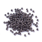 Craftdady 15/0 Metallic Black Round Glass Seed Beads 1.8-2mm Iris Round Tiny Ball Loose Pony Spacer Beads About 8500Pcs for Jewelry Making Hole: 0.5mm - color: Metallic Black, 1.8-2mm