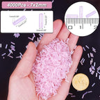 4000 Pcs Pastel Pink Glass Bugle Beads, 2 x 7 mm Embroidery Beads, Small Long Tube Seed Beads for Embroidery Craft Jewelry Making - color: Pastel Pink