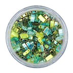 Mack and Rex Tila Bead Mixes (Meadow) – Half Tila Beads – Includes Sea Foam Green, Transparent Moss Picasso, Olive, Green Matte Rainbow, Two Golf Lime Green Shades, and Metallic Green - color: Meadow, size: 10 Gram Bag
