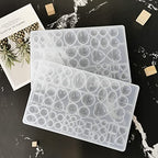 2 Pcs Gem Jewelry Casting Mold,Resin Jewelry Casting Molds for Making Earrings Jewelry Making Crafting Projects (Large) - color: mix-large