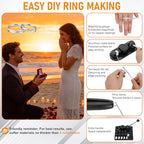 18 Pcs Ring Bender, Complete Ring Bender Tool Rings Bending, Spoon Rings Maker Machine with Nylon Mold, Multi-Functional Ring Earring Bending Tool, Sizer Measuring Tools Suitable for Gift-Giving - size: 18-Piece Set