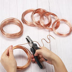 PATIKIL 33 Feet Solid Bare Copper Wire, 38 Gauge 99.9% Pure Copper Wire 0.1mm Soft Beading Wire Metal Plant Stem Ties for Jewelry Craft (10m) - size: 0.1mmx10m