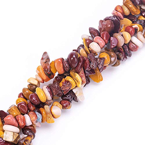 Genuine Mookaite Chip Beads 5-8mm Irregular Shaped Tumbled Chips Stone Crystal Loose Bead for Jewelry Making 1 Strand 32" - color: Mookaite