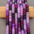 BONNY BOXX 1 Strand Natural 5 * 8mm Purple Shade Rondelle Beads, Natural Abacus Disk Stone Beads Loose Spacer Gemstone for DIY Bracelet Necklace Jewelry Making - color: Purple Shade, size: 5*8MM