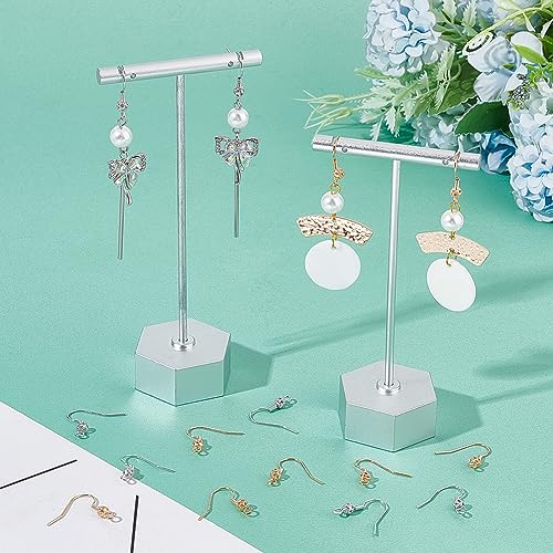 SUNNYCLUE 1 Box 100Pcs Earring Hooks Real 18K Gold Plated Brass Ear Wires Platinum Plated Earring Fish Hooks with Filigree Ball French for Jewelry Making Kit Hypoallergenic Supplies - color: 100pcs 18k Gold & Platinum Plated Earring Hooks With Filigree Ba