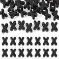 FASHEWELRY 30Pcs Acrylic Letter X Beads with Large Hole Big Plastic Letter Blocks European Beads 3D Letters Chunky Vowel Initial Alphabet Bead for Key Chains Necklace DIY Arts Craft Projects - color: Black, size: X