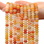 2 Strands (150PCs) Natural Golden Silk Jade Rondelle Beads, 5 * 8mm Gemstone Loose Spacer Abacus Disk Beads for DIY Bracelet Necklace Earrings Jewelry Making, Craft Supplies Beading Kit - color: Golden Silk Jade, size: 5*8MM