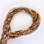 Natural Blown Picture Stone Cylinder Tube Beads 4x13mm 38cm/str Loose Semi Gemstone Stone Beads for Making Bracelets Necklace Earrings - color: Blown Picture, size: 4x13mm Cylinder