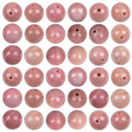 100pcs Natural Stone Beads 8mm Pink Rhodochrosite Round Genuine Real Stone Beading Loose Gemstone Hole Size 1mm DIY Charm Smooth Beads for Bracelets Necklaces Earrings Jewelry Making Crafts - color: Pink Rhodochrosite