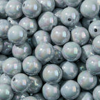 16mm Acrylic Bead 100pcs AB Gray Color Acrylic Focal Bead Chunk Bubblegum Beads for DIY Crafting Necklace Bracelet Jewelry Making Keychain (Light Gray) - color: light gray