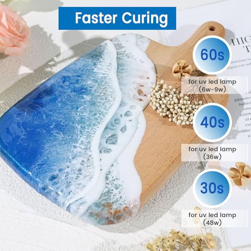 Bsrezn 100g UV Resin Hard with 8 Wooden Sticks Premixed Resina UV for Jewelry Making (100g x 1) - size: 100g with 8 Wooden Sticks