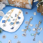 AUGSUN 189 Pcs Christmas Winter Keychain Making Kit, Charm Jewelry Chain 60 Charms 12 Keychain Clips Hooks 15 Extender Chains 100 Jump Ring and Jewelry Plier for DIY Crafts Accessories Holiday Gifts - style: Winter