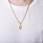 Number Necklaces Personalized Necklaces 18K Gold Plated Initial Number Pendant Stainless Steel Chain Sports Necklaces for Men Women - color: Gold, style: 13