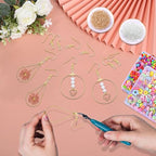 298Pcs Earrings Beading Hoop Set with 48 Teardrop Round Beading Hoop Earring Bulk Earring Finding Component,50 Hooks,100 Jump Ring,100 Ear Backs for DIY Jewelry Making Earrings Making Supplies(K Gold) - color: 298Pcs-K Gold
