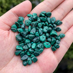30in Malachite Natural Chip Stone Beads 5-8mm About 230pcs, Irregular Drilled Dark Green Bead for Bracelets Jewelry Making Supplies for Adults, DIY Crafts. - color: Malachite