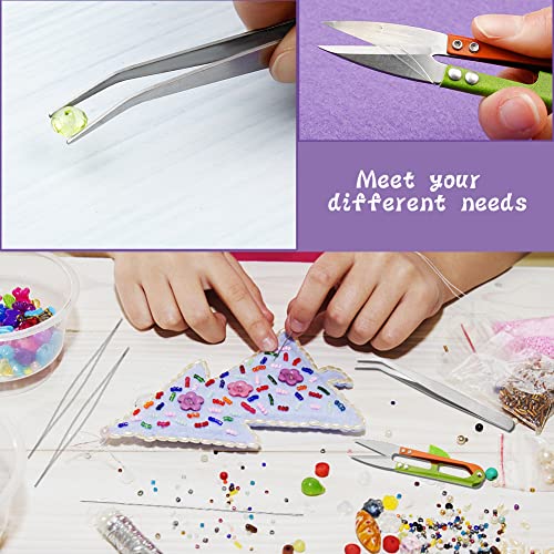58 Pcs Beading Needles for Jewelry Making, Big Eye Beading Needles Ultra-Thin Stainless Steel Craft Seed Bead Needles, Flexible Eye, Perfect for Beading, Embroidery & DIY Crafts - style: 58 Pcs