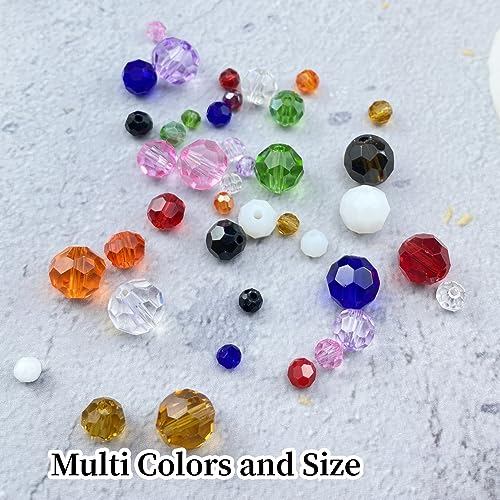 400pcs 4mm Round Crystal Glass Beads Round Faceted Spacer Beads for Jewelry Making Bracelet Earring Necklace Wind Chimes Suncatchers DIY Craft Making Supplies(Purple Series) - color: Purple Series, size: 4mm