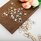 30PCS Gold and Silver Metal Lobster Claw Clasps, Swivel Lanyard Snap Hooks for Jewelry Making, Keychain, Bags, DIY Crafts and More - color: Silver+Gold