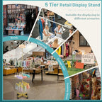 Flenpptly Retail Display Stand Rotating Display Stand 4 Tier Spinning Display Stand for Craft Shows, Jewelry, Keychain, Earring Adjustable Height Retail Display Racks (Gold) - color: 4-Tier Gold