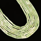 29 Pcs 4x13mm Genuine Real Light Green Jade Bead Cylinder Tube Beads for Bracelets Jewelry Making Crafts Adults - color: Light Green Jade, size: 4x13mm