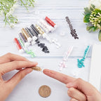 NBEADS About 750 Pcs 2-Hole Beads Glass Seed Beads Set, 2 Styles 2-Hole Glass 3 Colors Czech Two-Hole Seed for Bracelet Necklace Earring Jewelry Making - color: 750pcs4 StylesSeed Beads Kit