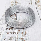 INSPIRELLE 20 Gauge 550 Feet Silver Aluminum Craft Wire Bendable Metal Wire for Jewelry Craft Making - color: Silver, size: 20 Guage (0.8mm)