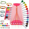 Friendship Bracelet Making Kit for Girls Ages 8-12, Kids Jewelry Making Kit with 28 Pre-Cut Threads and Letter Beads, Arts and Crafts for Kids, Birthday Easter Gifts for 6 7 8 9 10 11 12 Year Old - color: Pink/Red